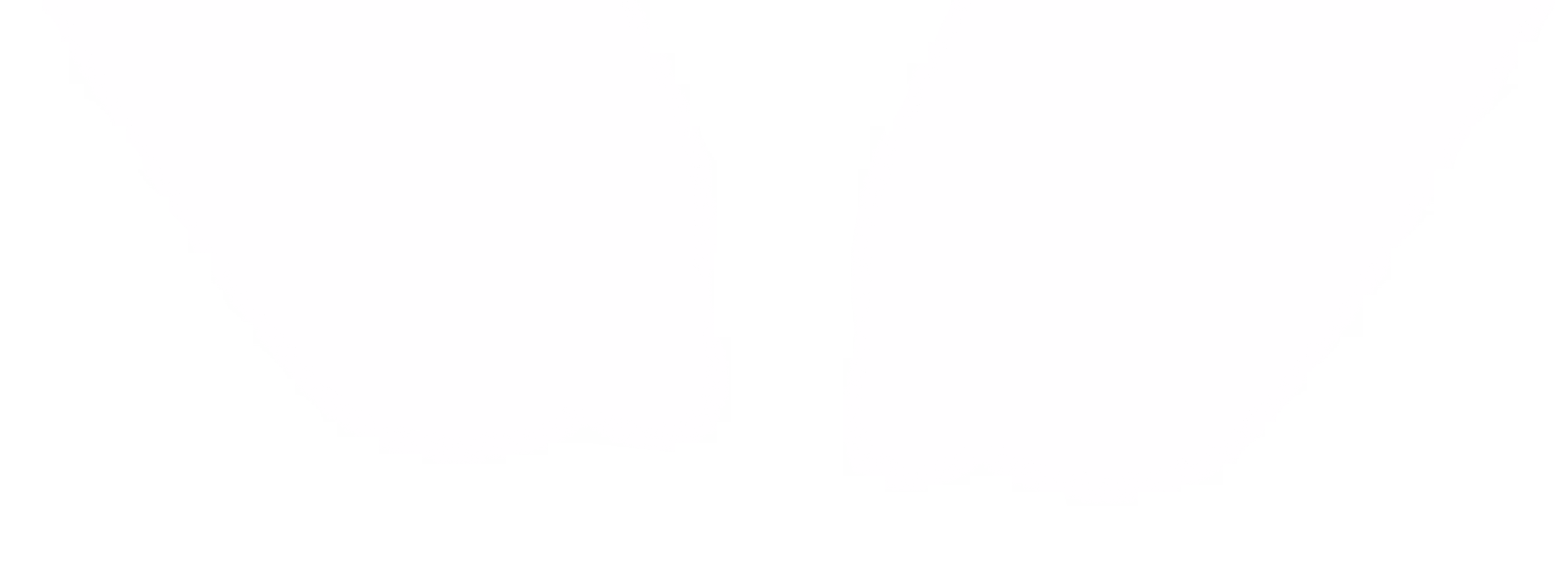 Two white textured chevron shapes on a transparent background.